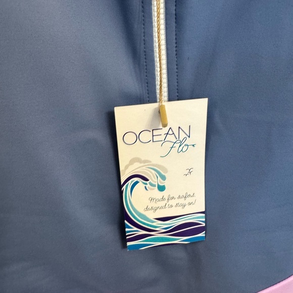 Ocean Flo surf color block one piece swimsuit size XL (runs small) NWT - Picture 2 of 6